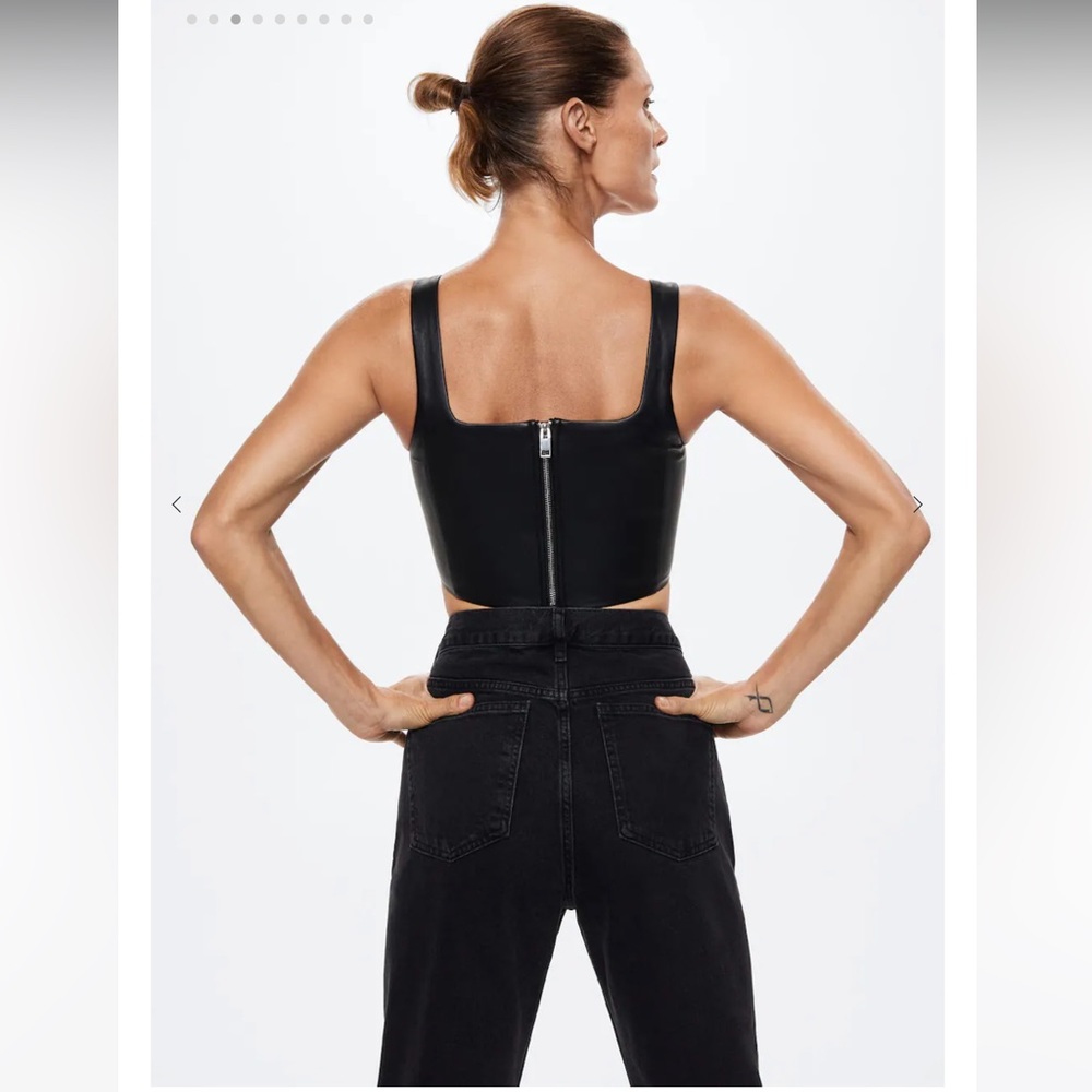 Mango | Women's Corset style top | Black | Medium | NWT - Picture 5 of 12